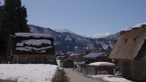 shirakawa-go and the japanese alps in gifu prefecture, beautiful winter day