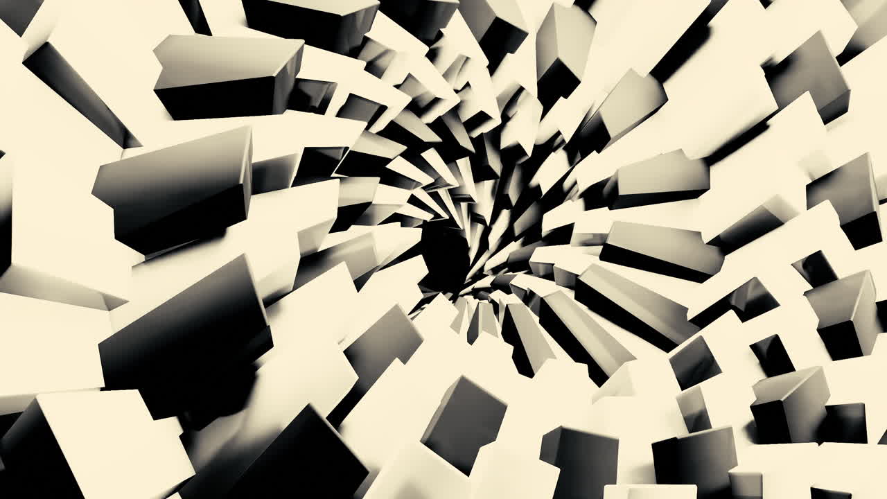 Abstrakt 3D Geometrisk Spiraltunnel