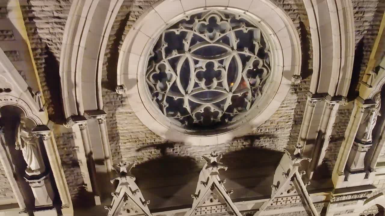 Structural view of Montreal’s neo-Gothic Christ Church Cathedral.