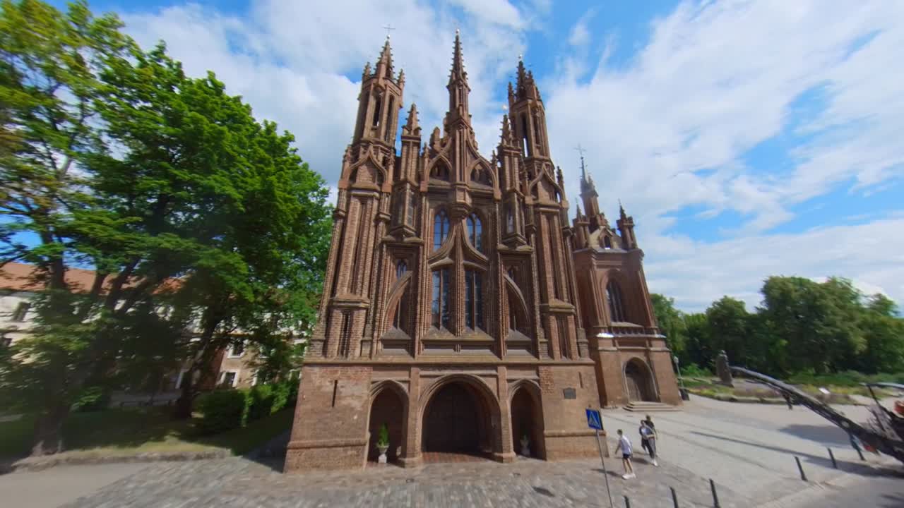 St. Anne's Church, a Gothic masterpiece in Vilnius, Lithuania