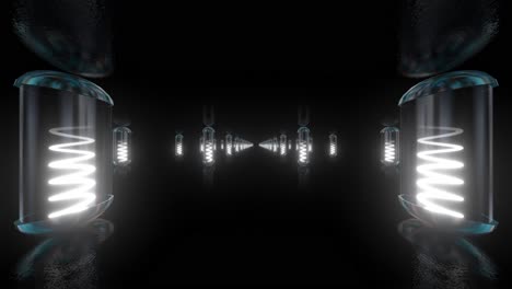 el corredor del túnel luminoso futurista