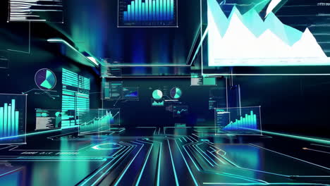 futuristic digital dashboard interface