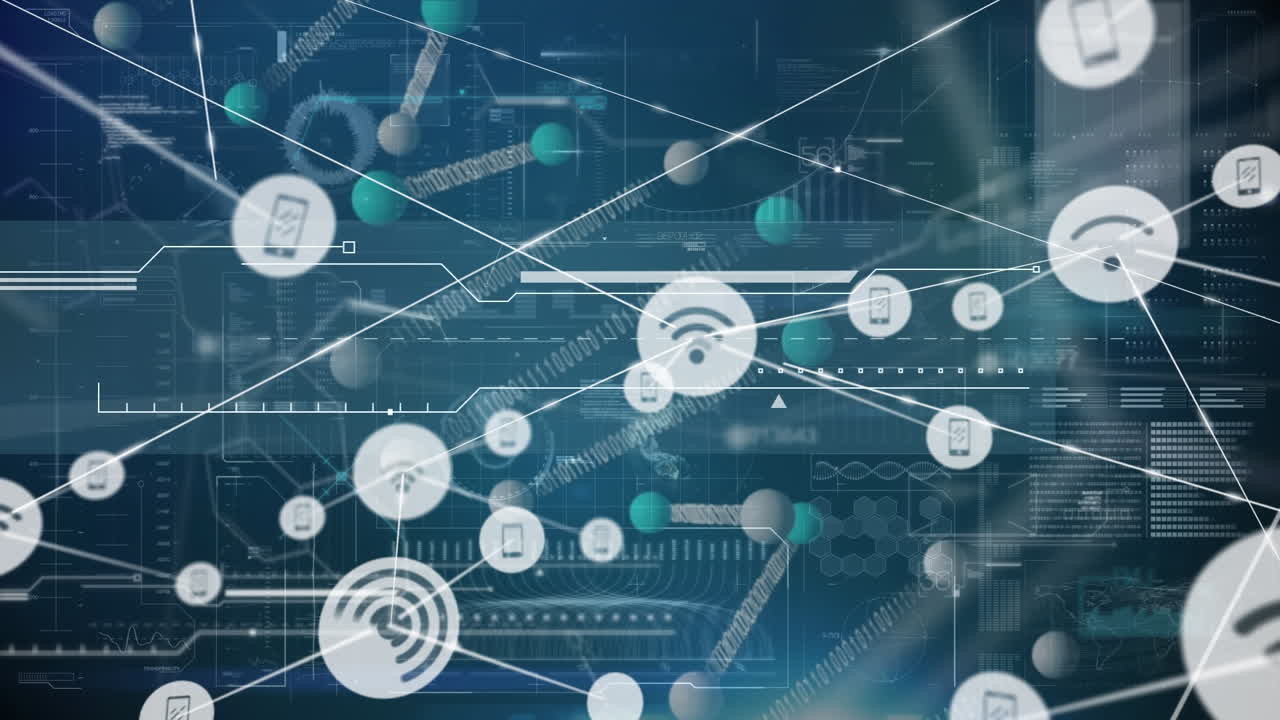 Animation of network of connections over data processing
