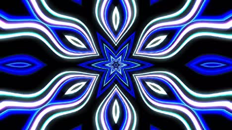 hermoso caleidoscopio abstracto que brilla, una luz radiante que regula los movimientos sutiles