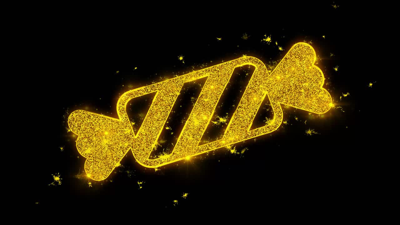 Candy icon sparks glitter particles on black background shape design text element symbol alpha