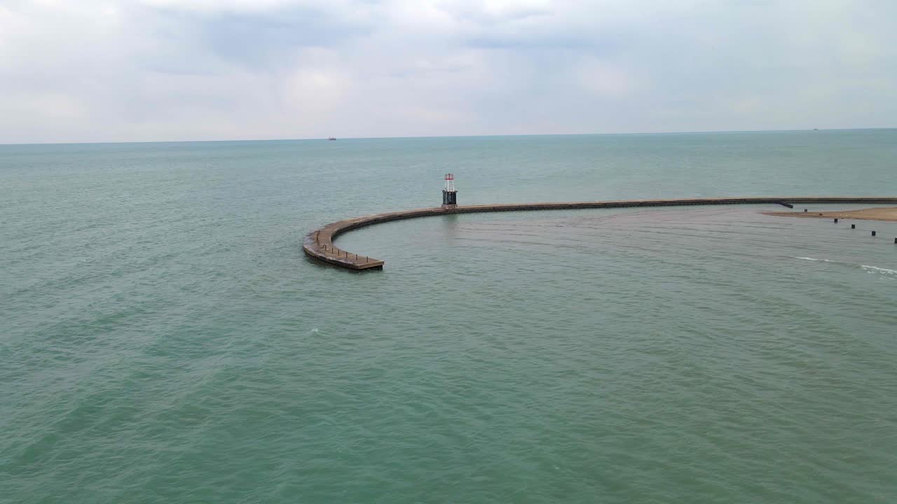 미시간 호수의 조감도