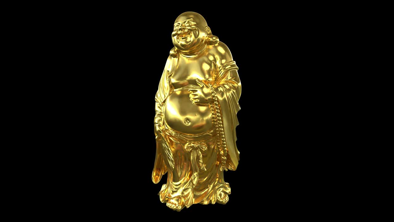 弥勒菩薩の金色の像
