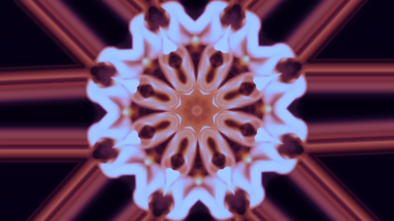 caleidoscopio giratorio, fuego, fondo negro