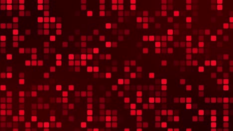 fondo animado rojo cuadrado digital en bucle de tecnología aparece y desaparece, en bucle