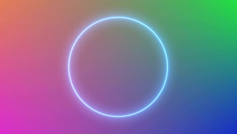abstract neon circle loop motion background
