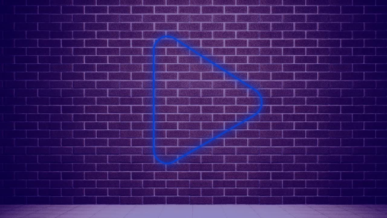 Arrow neon sign on brick wall 4k