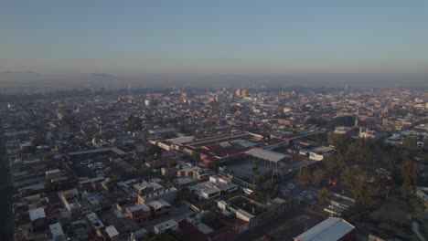 Stabilized-aerial-shot-of-a-city-in-Mexico