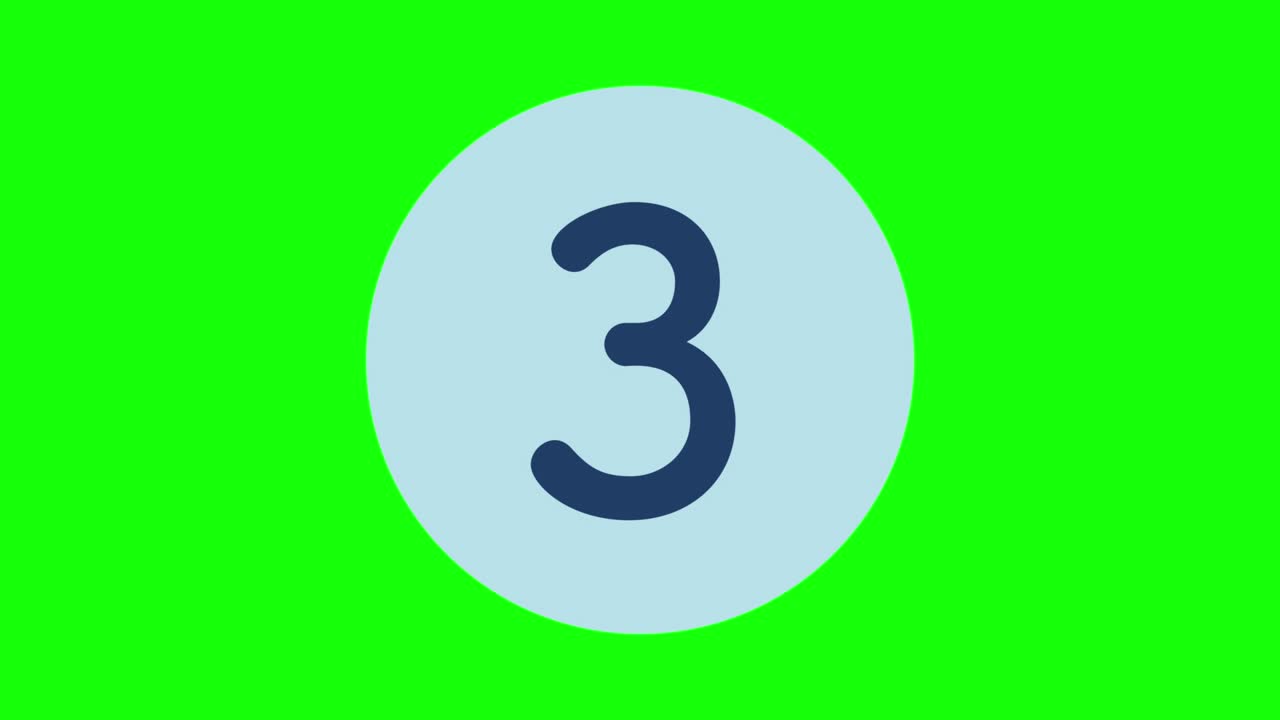 animación de cuenta atrás sencilla de 3 segundos