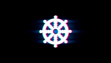animación de la rueda del símbolo del dharma