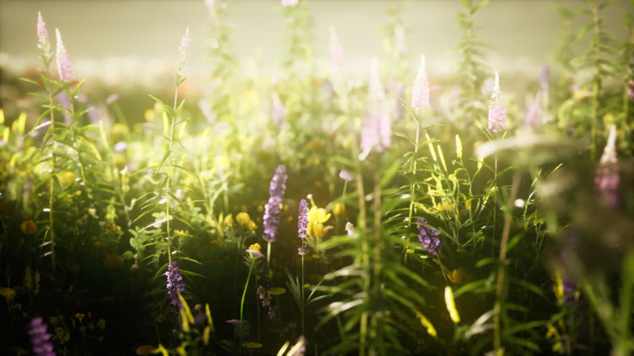 들판에 있는 야생 꽃