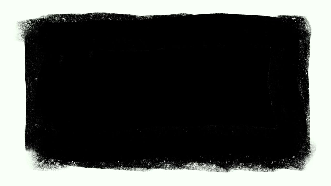 Moldura Animada de Pincelada de Tinta Preta em Fundo Branco