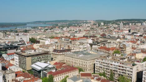 panoramic view of city landscape of belgrade in serbia