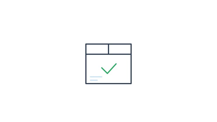 Minimalist Animation of a Checklist Being Completed