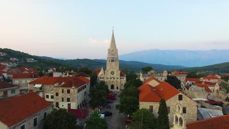 vista frontal aérea de st