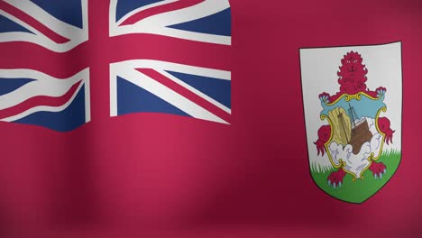 Animation-Der-Wehenden-Nationalflagge-Von-Bermuda