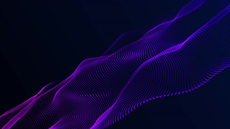 Abstract Purple Digital Wave Motion Background