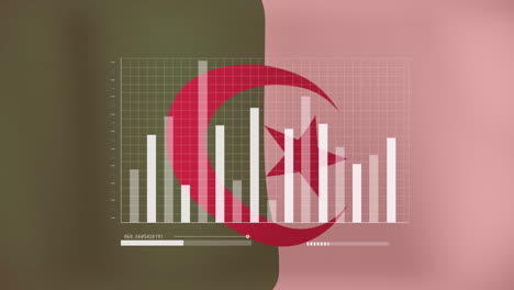 Animación-Del-Procesamiento-De-Datos-Estadísticos-Contra-El-Fondo-De-La-Bandera-De-Argelia.