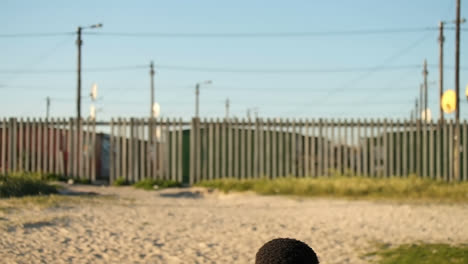 boy using digital tablet in the play ground 4k