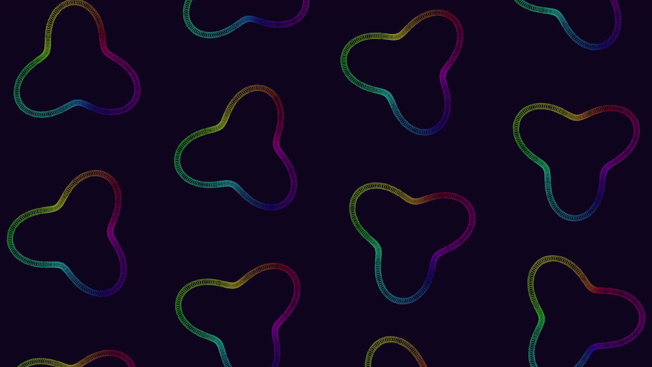 líneas giratorias dinámicas y vibrantes patrón llamativo sobre fondo negro