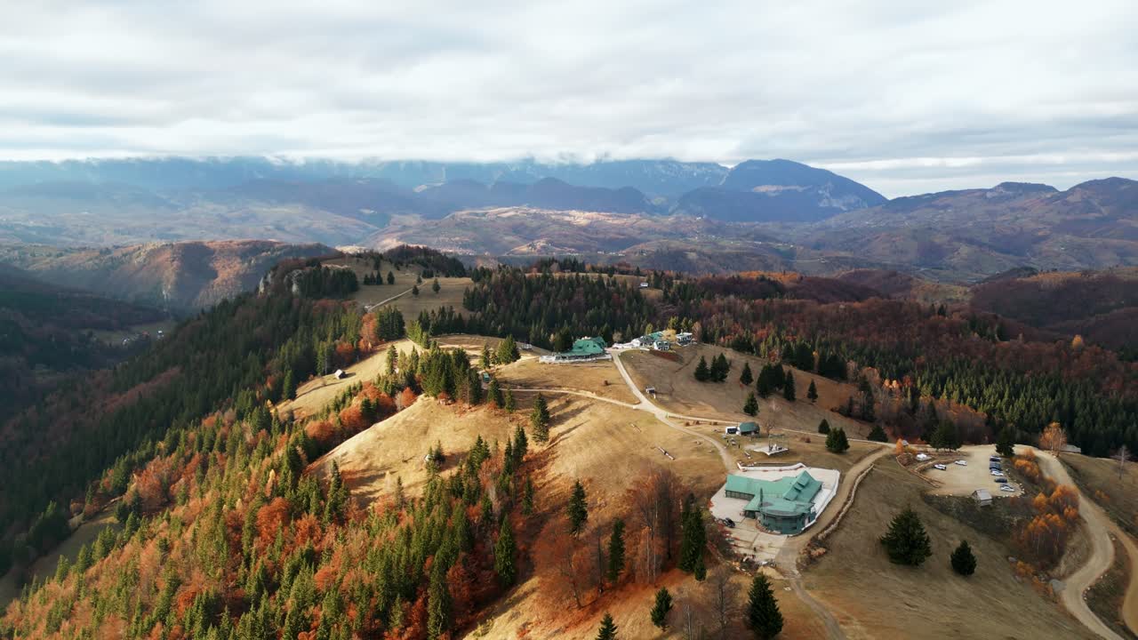Scenic Aerial View Of The Amfiteatrul Transilvania Resort In Brasov County, Central Romania