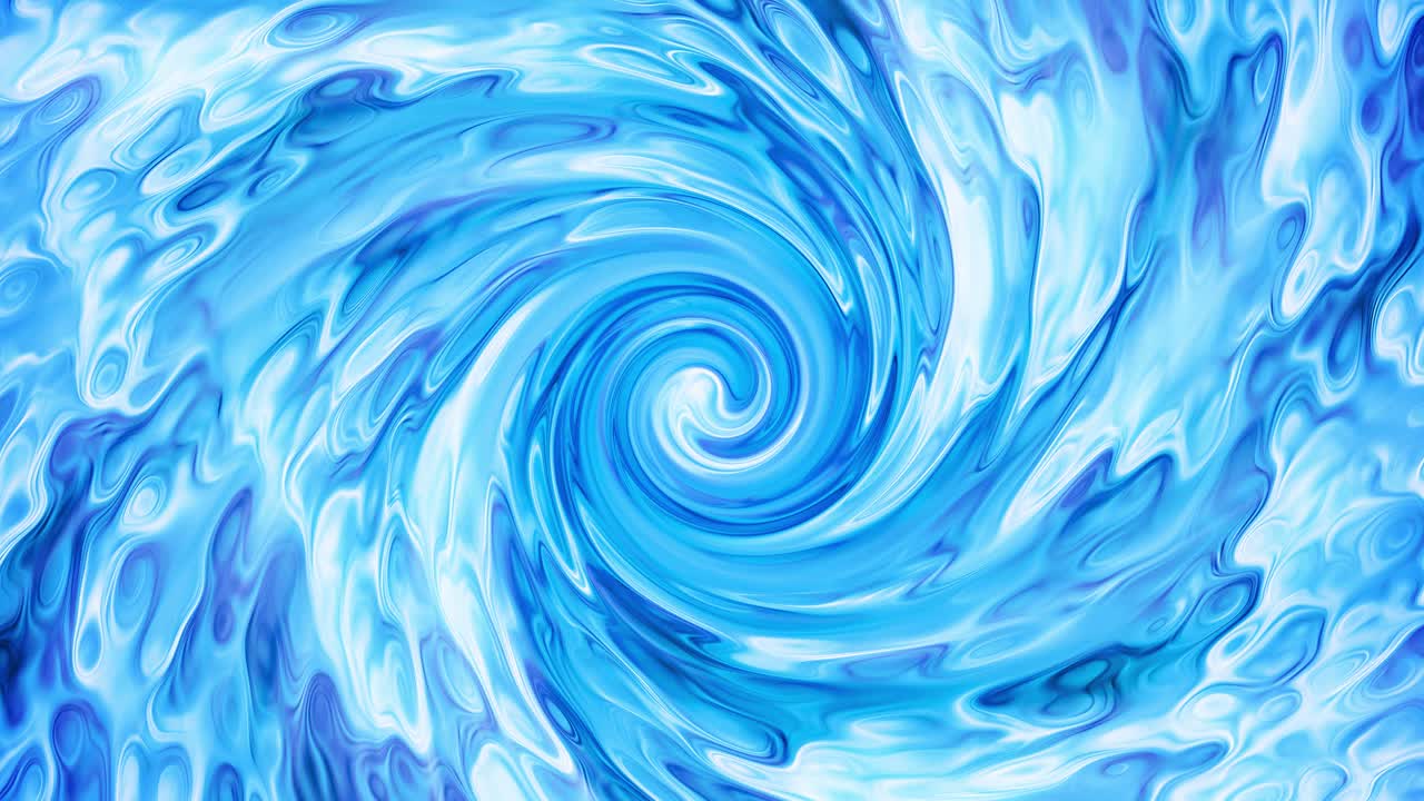 액체 파란색 파동 회전 소용돌이 스플래시