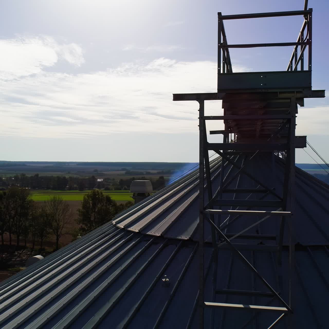 Grain elevator. Agriculture business. Harvest storage