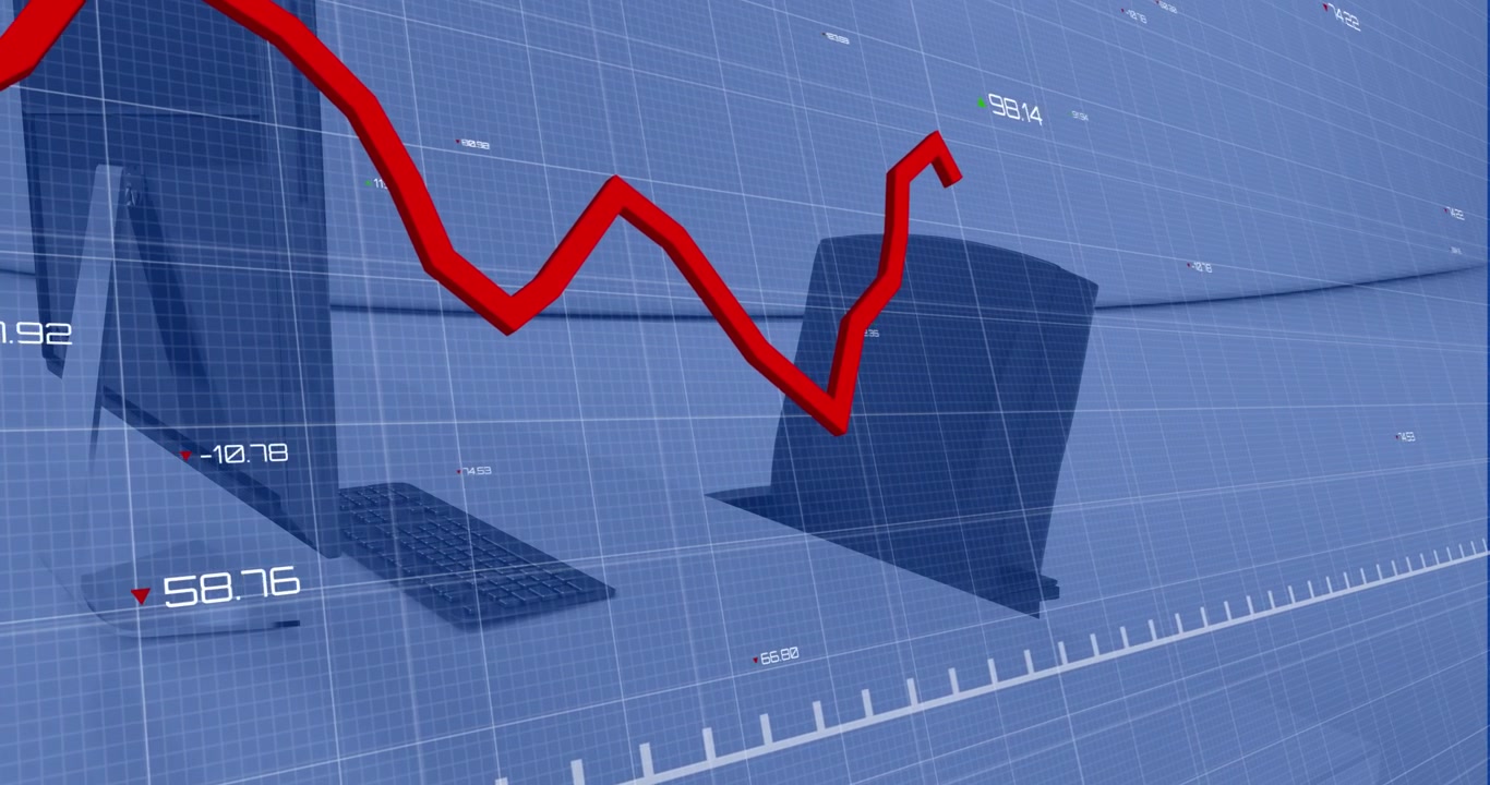 Animation of financial data processing over globe