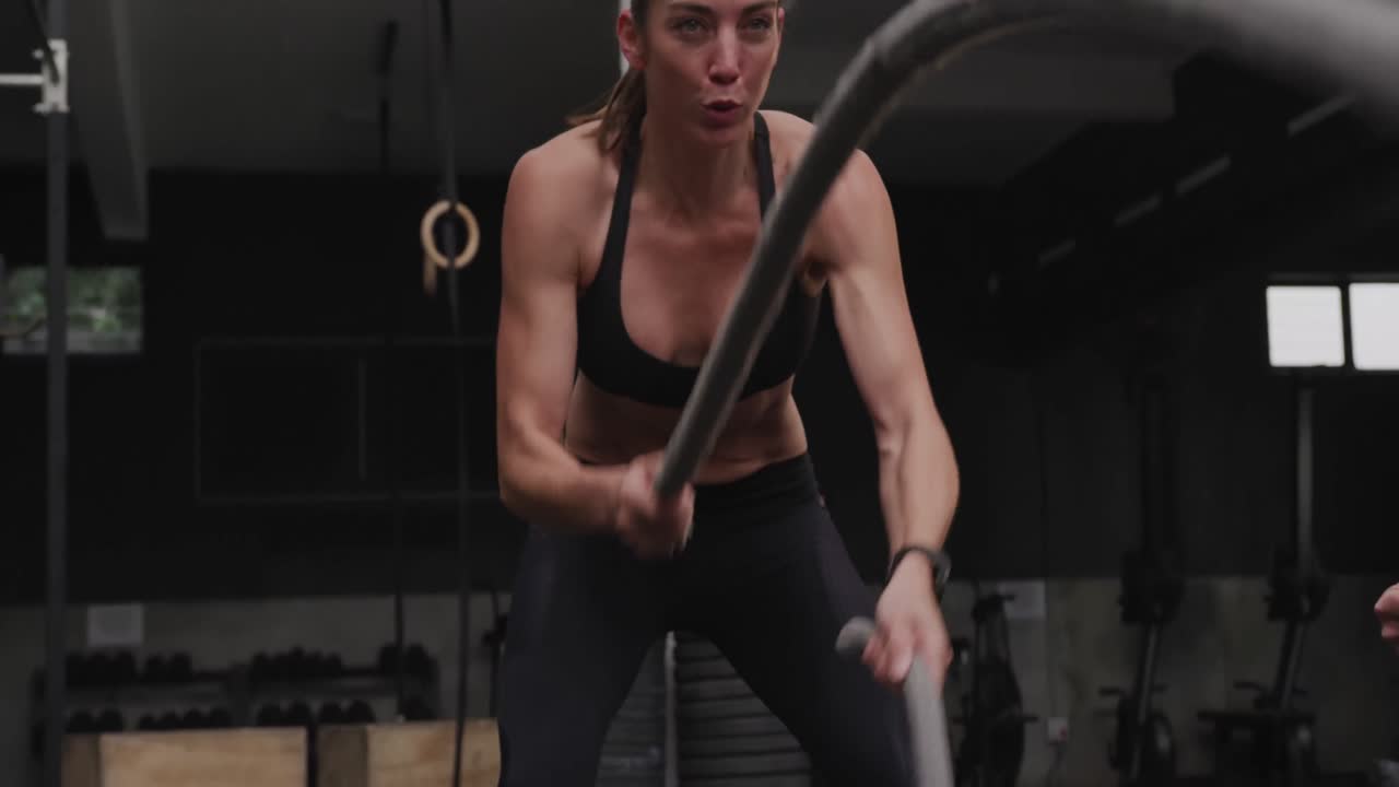 Cross training at a gym