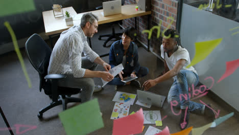 business people interacting with each other in office 4k