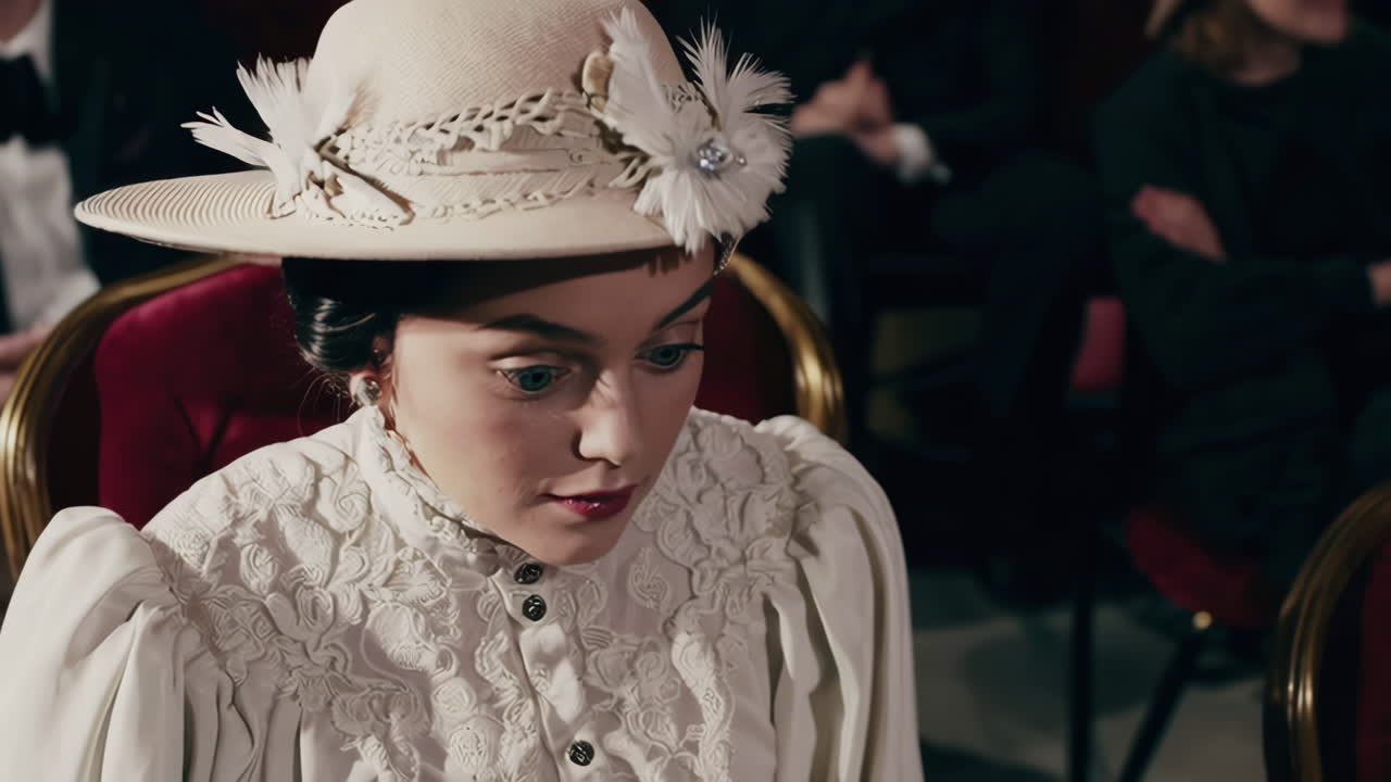 Movie theater audience watching a film