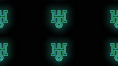 neon japan symbols pattern