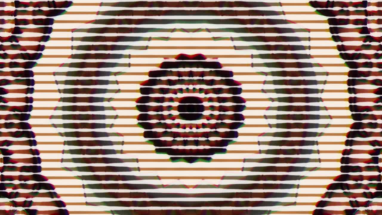 el fondo abstracto de 4k, el bucle de fantasía en movimiento dinámico, el caleidoscopio.