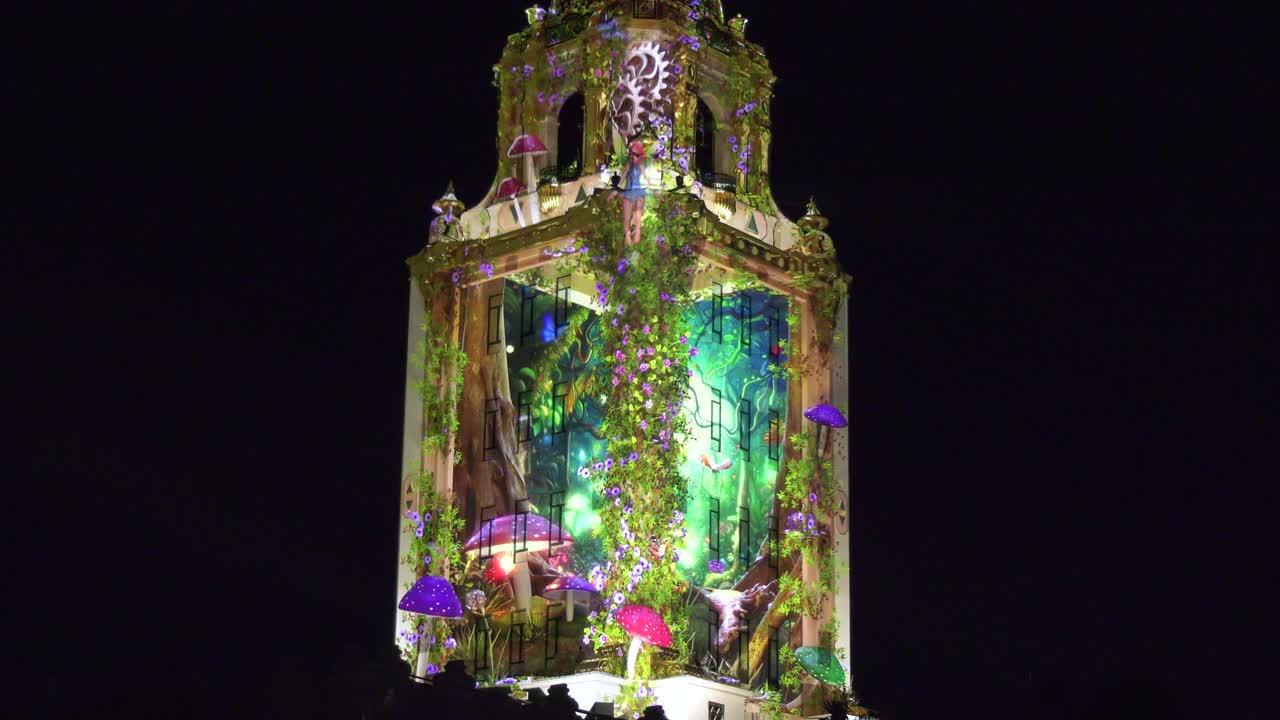 시청 조명 쇼 - 프로젝션