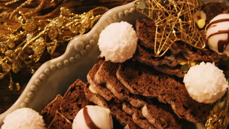 Weihnachtsdessert-Und-Weihnachtsdekoration