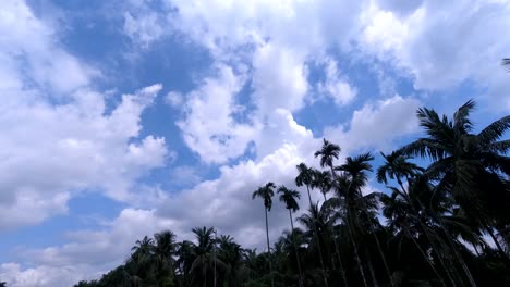 nube que se mueve en el cielo en la temporada de otoño