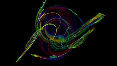 curvas coloridas movimiento de bucle abstracto fondo