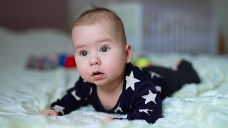 baby lying on stomach
