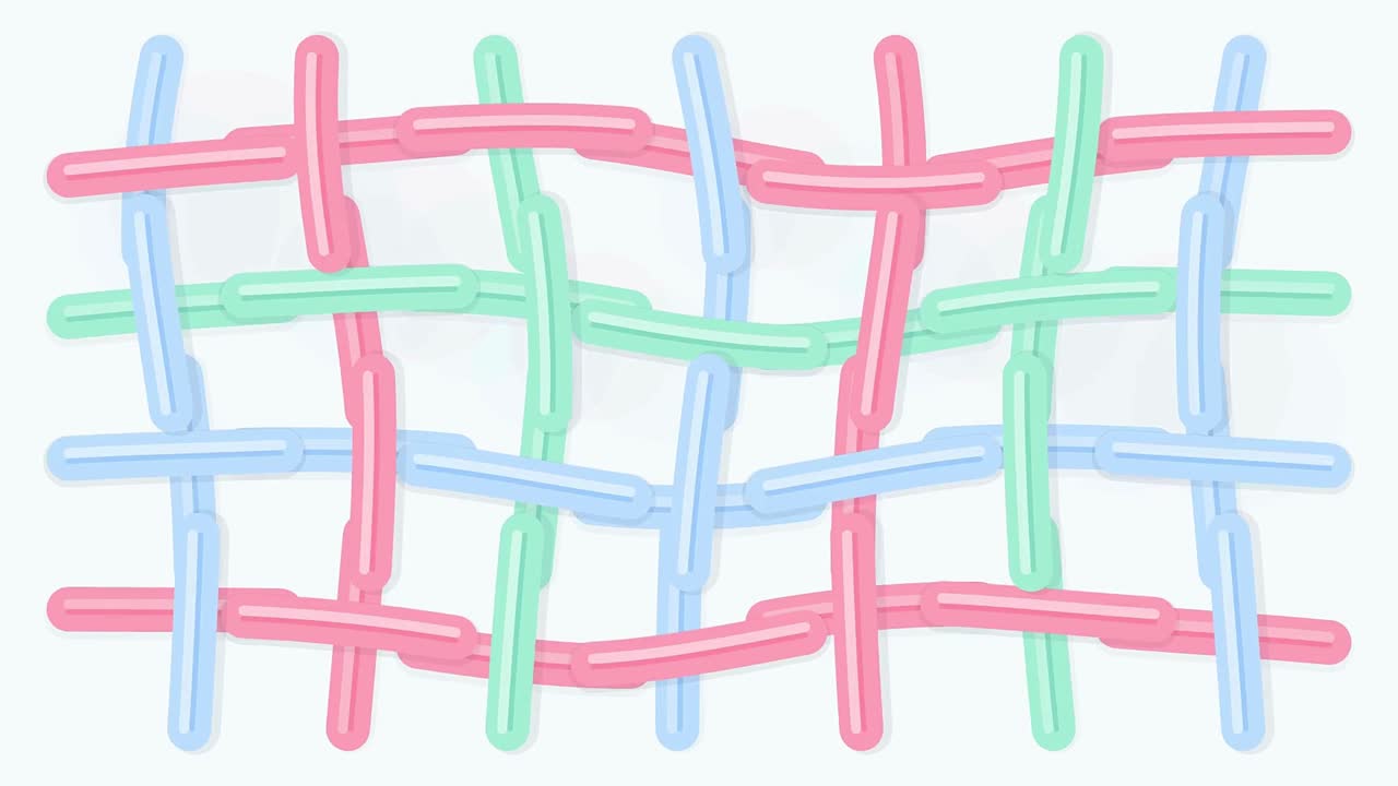 Seamless Loop of Moving Interlocking Pastel Shapes