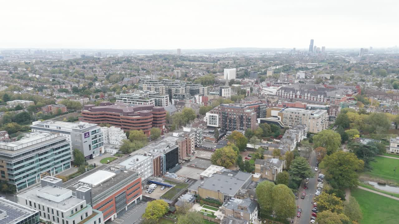Aerial View of a City Landscape in London, England
