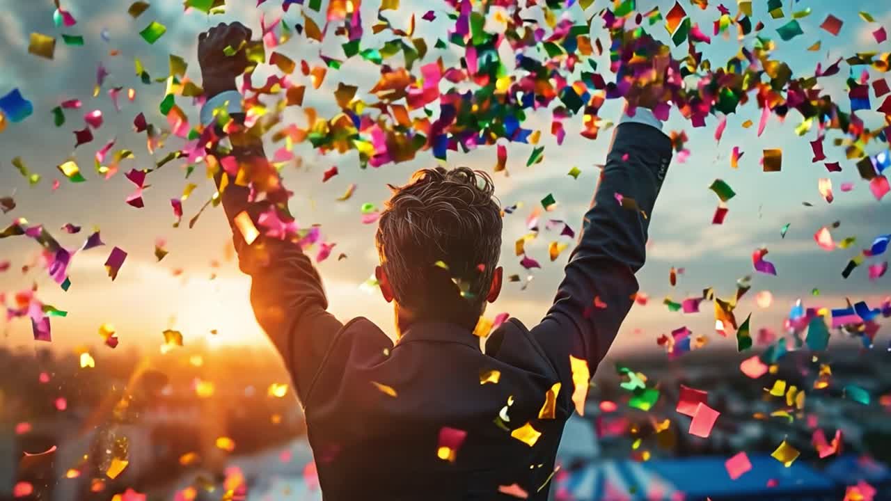 Celebrating Success with Confetti