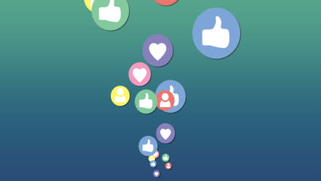 moving social media icons 4k