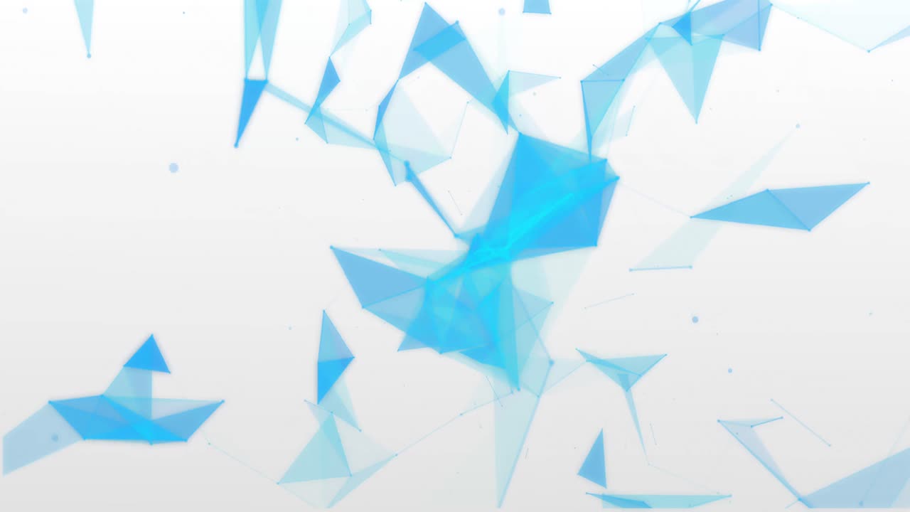 하 ⁇  배경 위에서 움직이는 파란색 기하학적 모양의 애니메이션