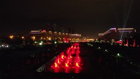 Russia-Moscow-Park-Pobedy-by-night-on-the-Victory-day-4k-30fps-with-a-Drone