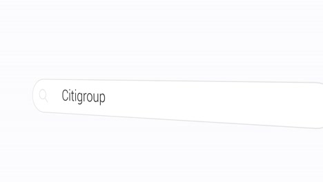 typing citigroup on the search engine