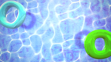 closeup water waves in pool with summer background 1